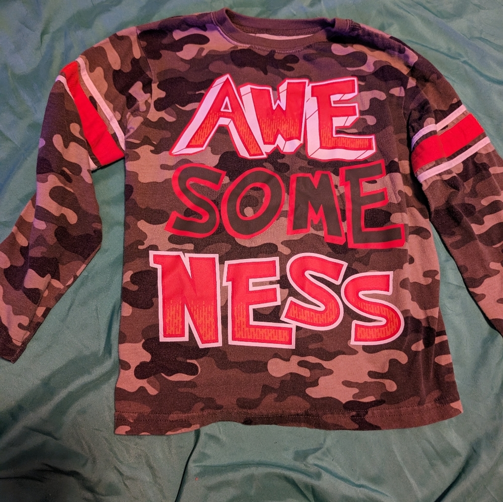 Garanimals Camo Awesomeness Boys Long Sleeve Shirt